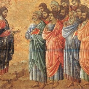 Pentecostés en clave franciscana 2 Duccio di Buoninsegna Appearance on the Mountain in Galilee WGA06737.jpg