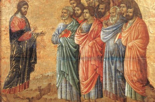 Pentecostés en clave franciscana 5 Duccio di Buoninsegna Appearance on the Mountain in Galilee WGA06737.jpg