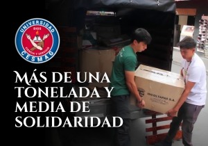 Universidad CESMAG, obra de los frailes capuchinos en Colombia, entregó más de 1.5 toneladas de ayudas a familias afectadas por el sismo del 10 de agosto 1 CESMAG.jpg
